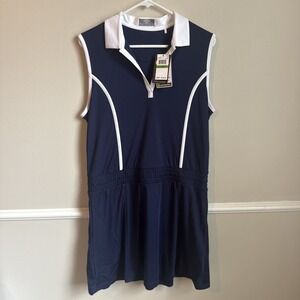 Callaway NWT Brand New Navy & White Collared Tank Athletic Dress Medium